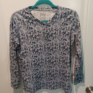 NWOT--WOMEN'S SONOMA COTTON HENLEY LONG-SLEEVE TOP!